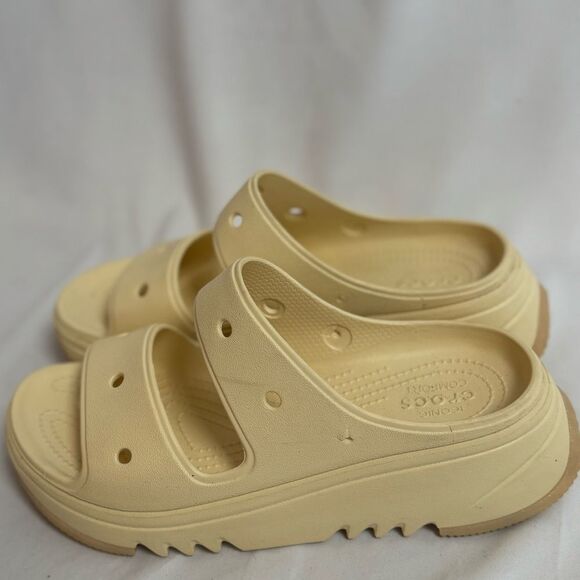 Crocs Classic Hiker XScape Women’s Sz 9 Vanilla Yellow Platform - Picture 4 of 10